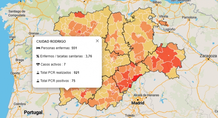 Detectado un positivo por PCR en la Zona Básica de Ciudad Rodrigo  