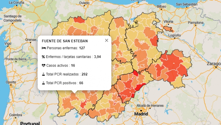Las estadísticas de la Junta contabilizan 4 casos más de personas enfermas en la comarca  