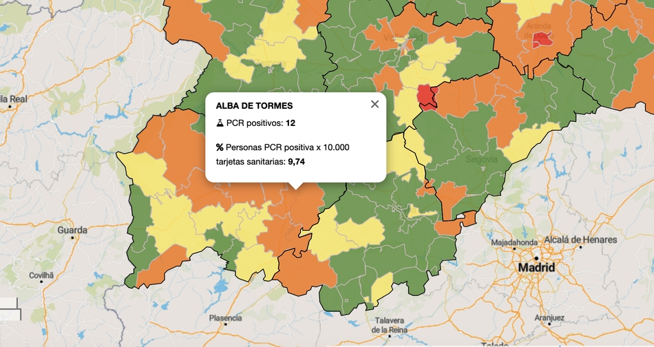 La comarca de Alba entra en la zona naranja con 12 positivos en los últimos siete días