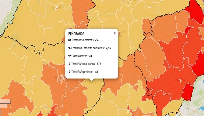 La zona básica de salud de Peñaranda suma 44 casos activos de Covid-19