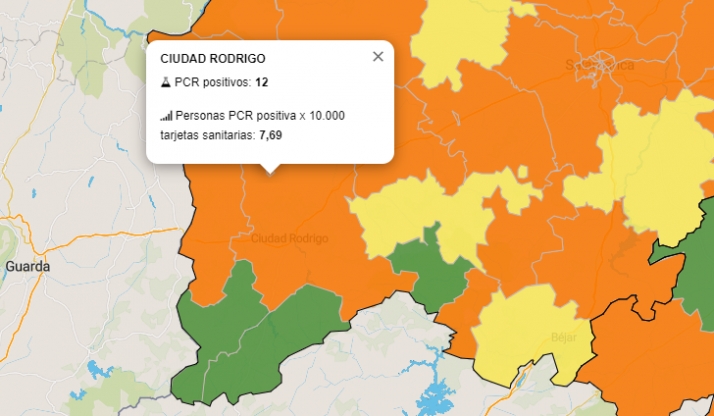 La actualización dominical deja una subida de 6 positivos repartidos por 3 zonas tras 107 tests...