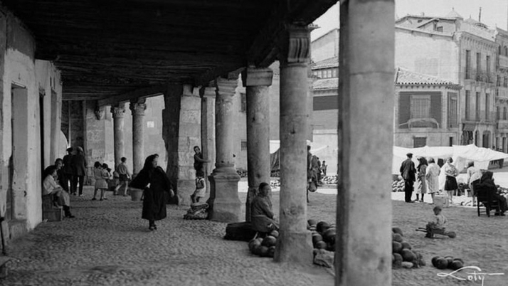 La venta de melones y sandías en la Plaza de San Julián