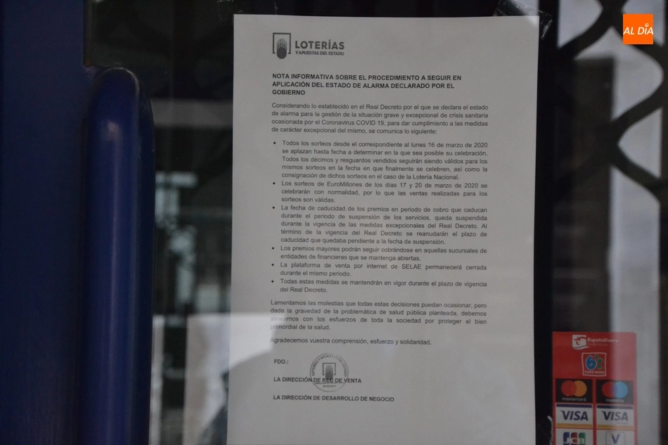 Foto 2 - Las administraciones cierran sus puertas ante la suspensi&oacute;n de los Sorteos de Loter&iacute;a  