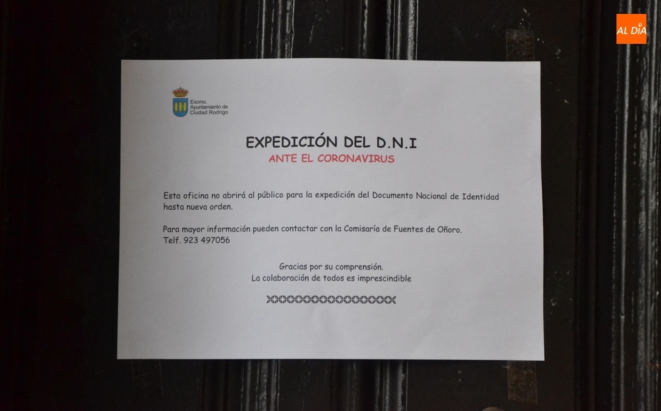 El servicio de expedición del DNI no se prestará en Miróbriga durante el estado de alarma  