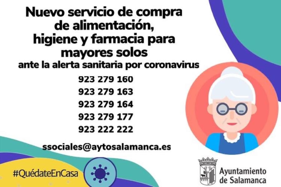 El Ayuntamiento pone en marcha un servicio para comprar alimentos y medicamentos a mayores