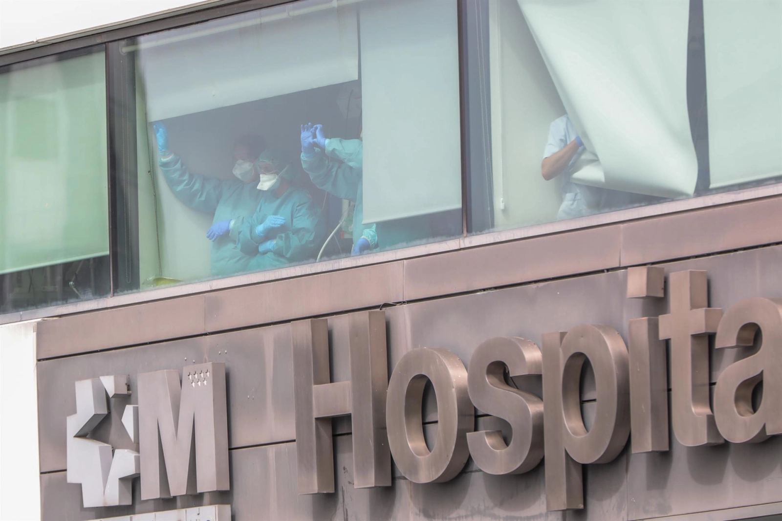 Varios sanitarios, en un Hospital