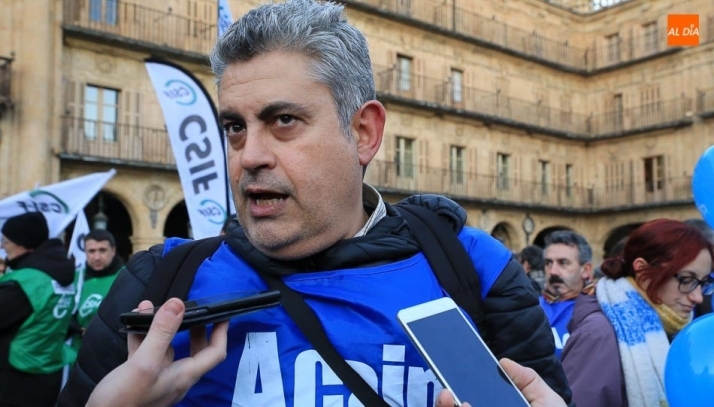 Valentín Ortiz, portavoz de Acaip en Salamanca