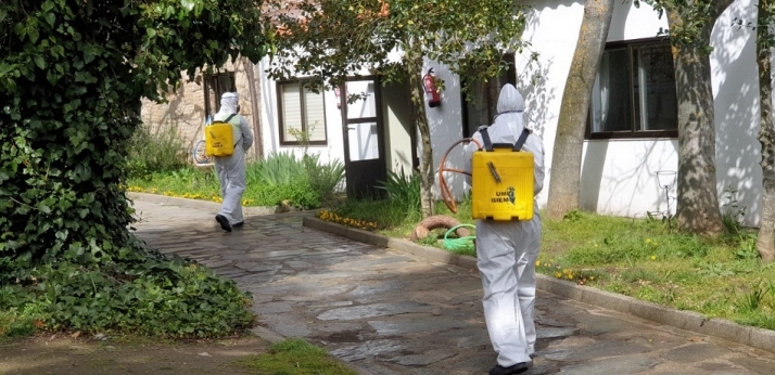 Labores de desinfección en diferentes residencias de mayores