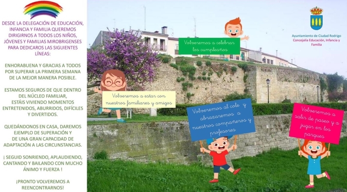 El Ayuntamiento muestra su agradecimiento mediante una postal a los niños mirobrigenses  