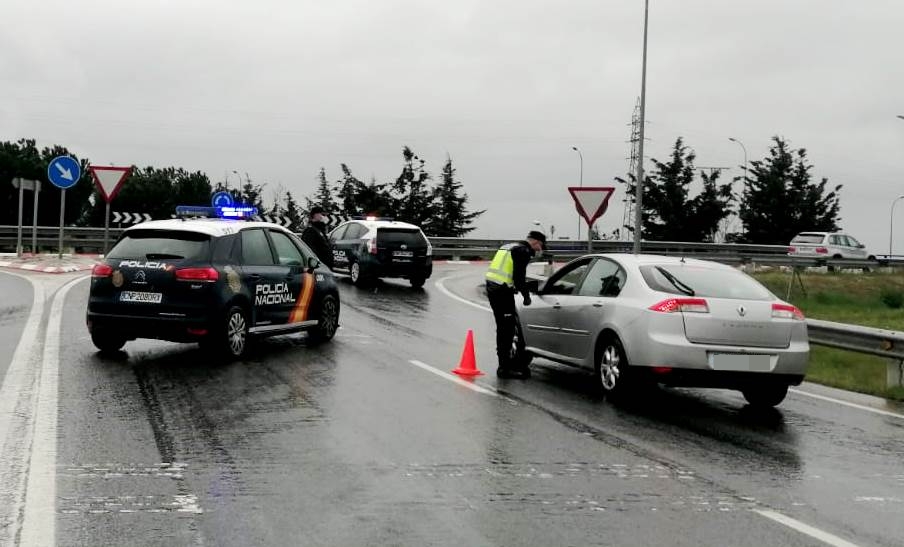 Uno de los controles policiales del pasado fin de semana en Salamanca