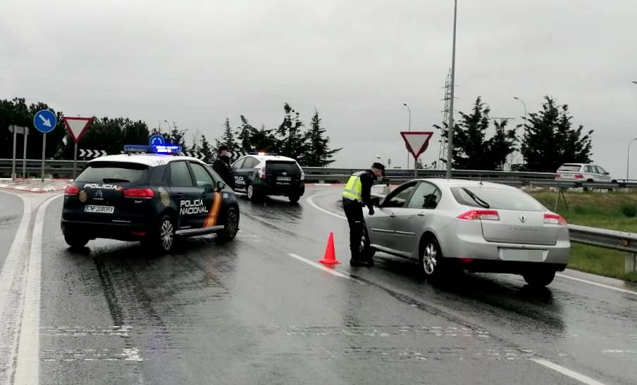 Uno de los controles policiales del pasado fin de semana en Salamanca