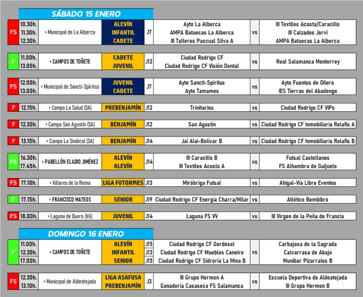 /AD [15|16 ENE] El Senior del Ciudad Rodrigo arranca el 2022 con 3 partidos en 8 días
