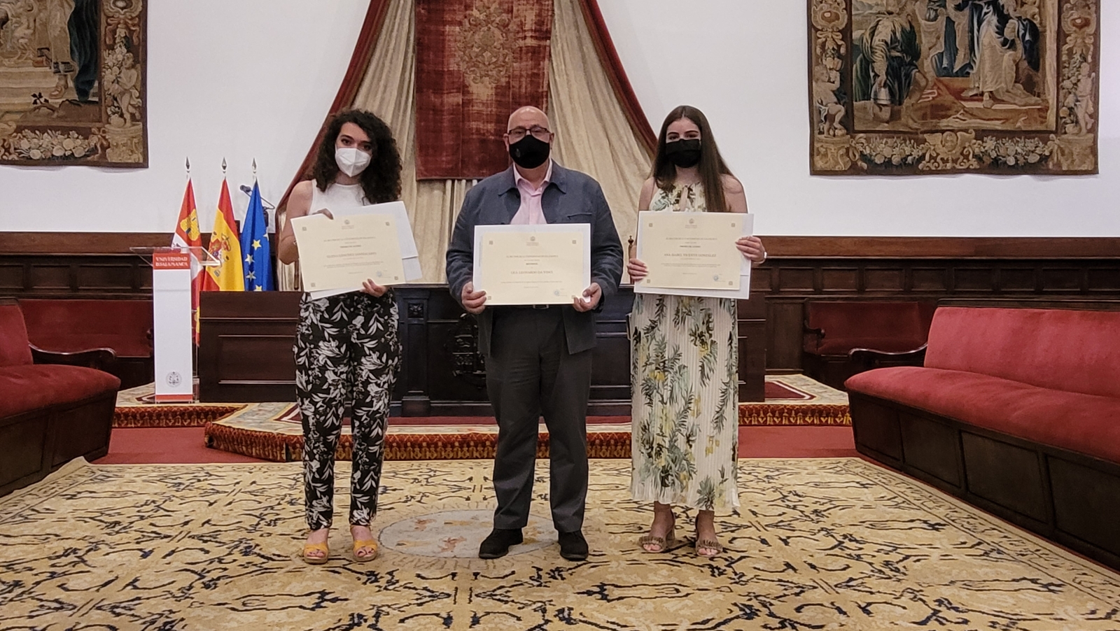 Elena Sánchez, Rafael Villar y Ana Isabel Vicente