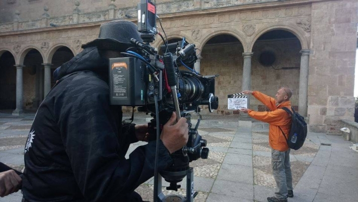 Foto de archivo de un rodaje anterior a la pandemia en la ciudad de Salamanca