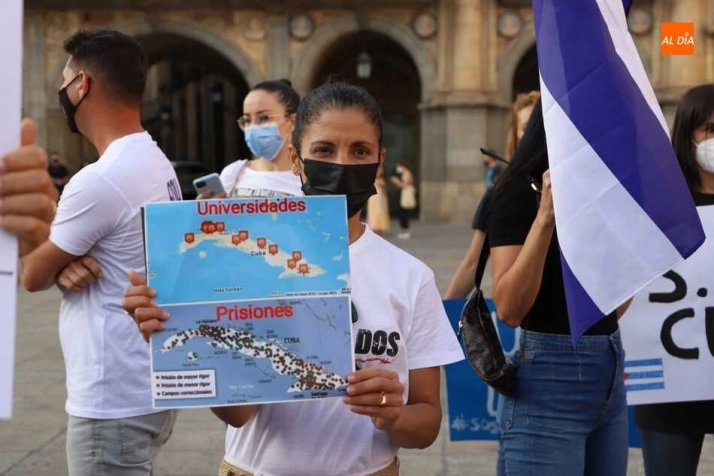 Foto 7 - Cubanos residentes en Salamanca apoyan en la distancia las protestas contra el Gobierno en Cuba  