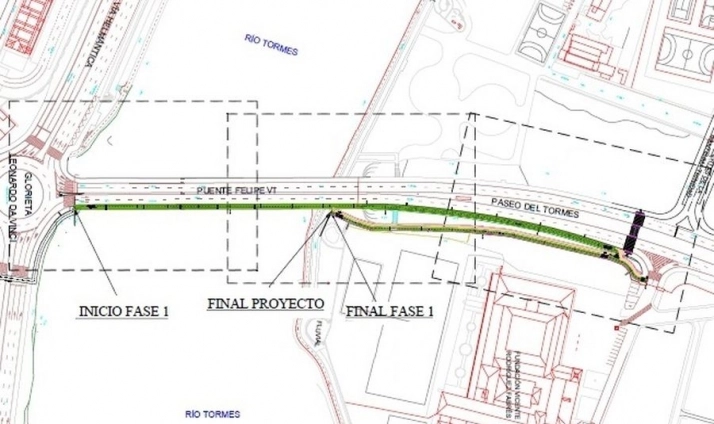 Proyecto de carril bici en el Puente de Felipe VI