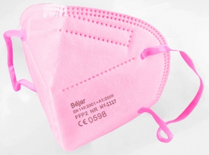 Una de las mascarillas FFP2 que Mascarillas Béjar frabrica en 9 colores