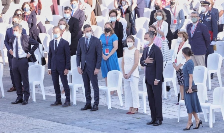 Homenaje de Estado a las víctimas del Covid en el Palacio Real, presidido por los Reyes. Foto E. Parra. POOL - EP
