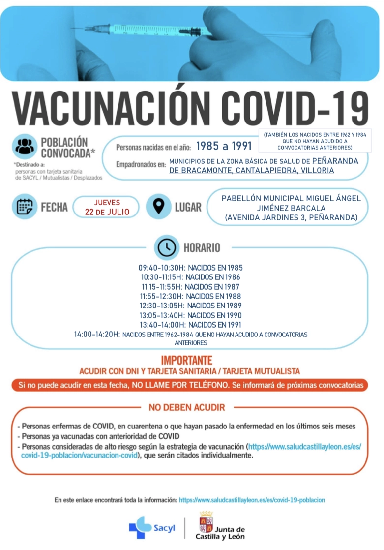 Foto 2 - Sanidad retoma las nuevas vacunaciones el 22 de julio para los nacidos entre 1985 y 1991