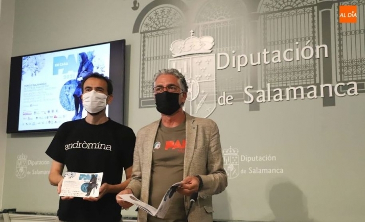 Presentación del PAN En Casa 2021 con el El alcalde de Morille y diputado provincial, Manuel Ambrosio Sánchez, a la derecha. Foto de Lydia González