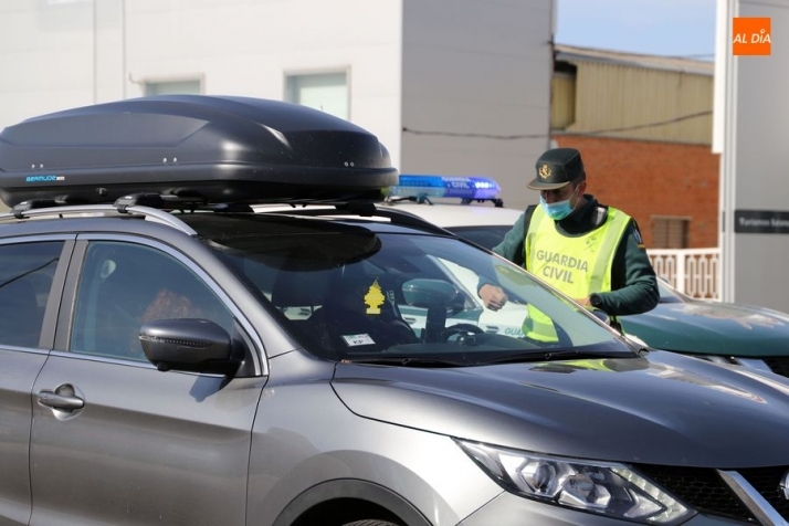 Foto de archivo de uno de los controles perimetrales de la Guardia Civil en Salamanca