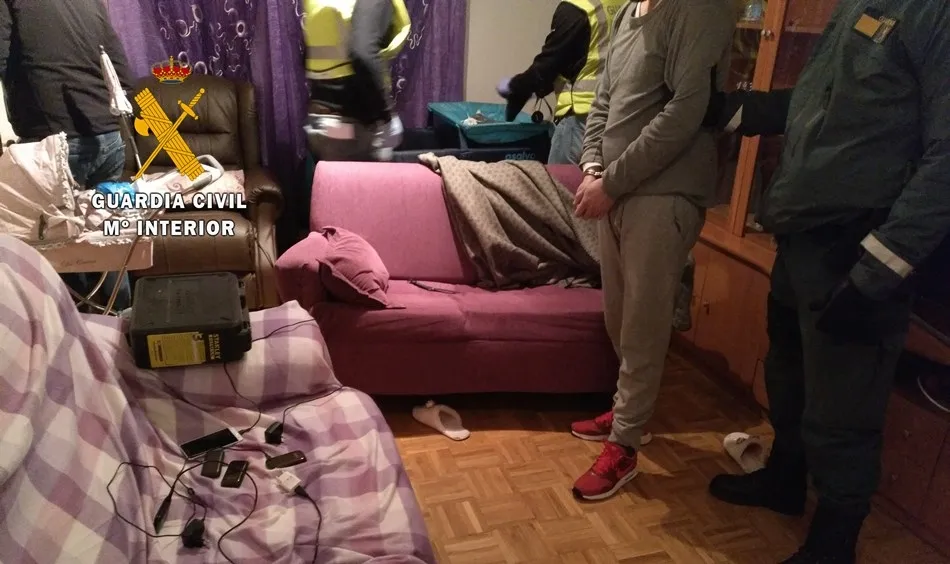 Imagen de uno de los registros practicados en el marco de la operación