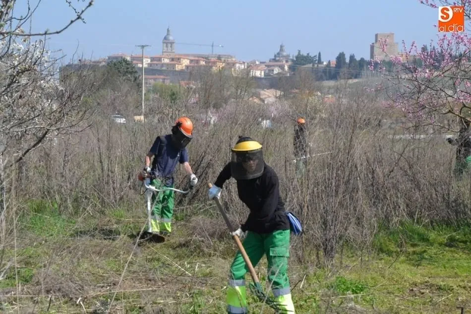 Alumnos de Miróbriga Natura, el anterior programa dedicado a la jardinería