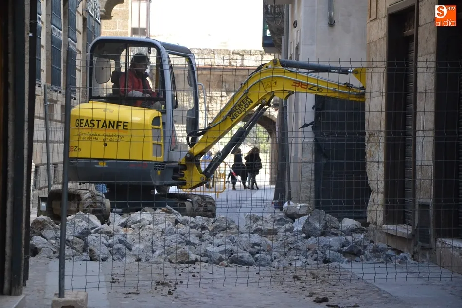 Las obras de la calle Madrid llegan a su punto más conflictivo  