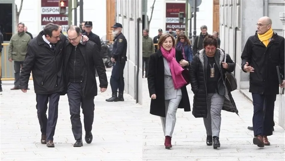 Fotonoticia elaborada por Europa Press con los cinco detenidos.