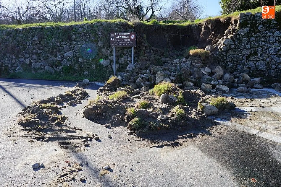 Foto 9 - Las lluvias de la &uacute;ltima semana provocan varios desprendimientos en la Sierra de Francia&nbsp;
