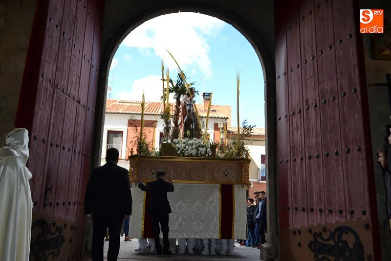 Foto 4 - Palmas y laurel arropan a la Borriquilla en su paseo triunfal durante el Domingo de Ramos