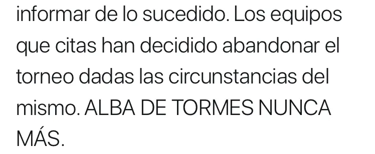 Uno de los mensajes en redes sociales