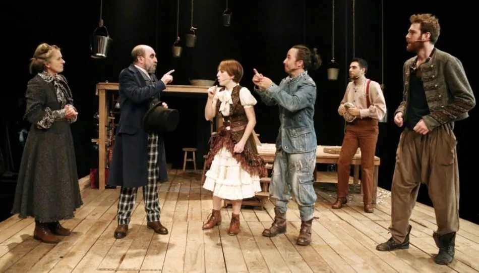 Una de las escenas de esta obra de la compañía La Teta Calva