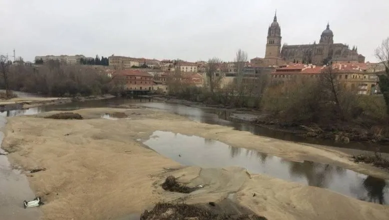 Foto 2 - El Ayuntamiento limpiar&aacute; el cauce del r&iacute;o que ha quedado al descubierto al bajar el caudal