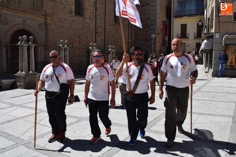 Algunos de los peregrinos que caminaron en la ruta del año 2017