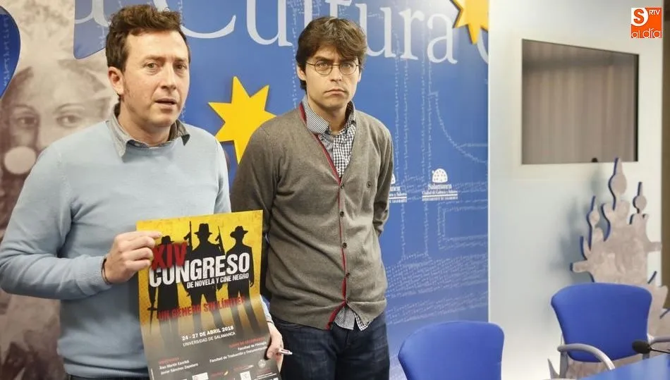 Àlex Martín Escribà y Javier Sánchez Zapatero, profesores de la Universidad de Salamanca y coordinadores de este congreso. Foto de Alberto Martín