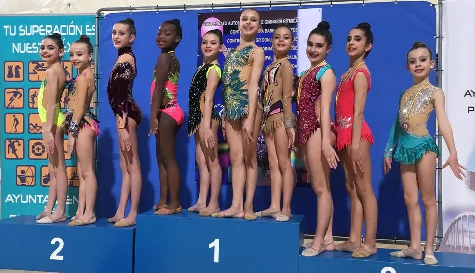 Las representantes salmantinas, en una competición.