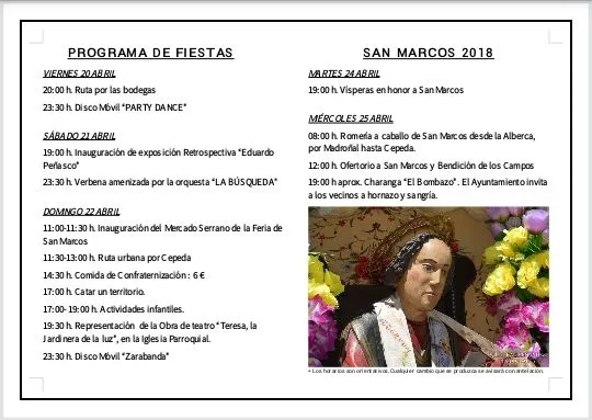 Foto 2 - Todo listo para los festejos de San Marcos