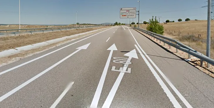 Zona aproximada donde se produjo el accidente en la noche del lunes