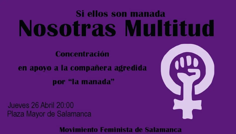 Cartel anunciador de la manifestación.