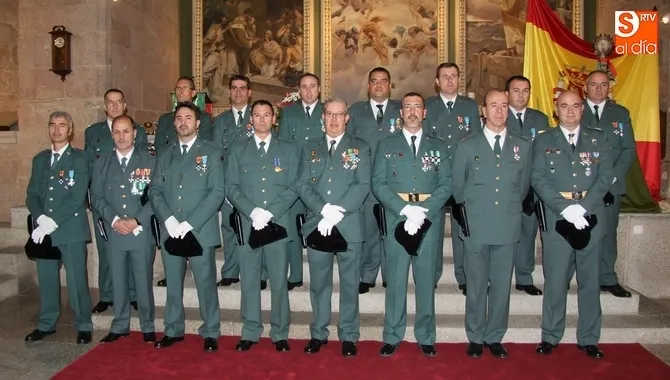La Guardia Civil celebrando en la comarca de Vitigudino el día de su Patrona