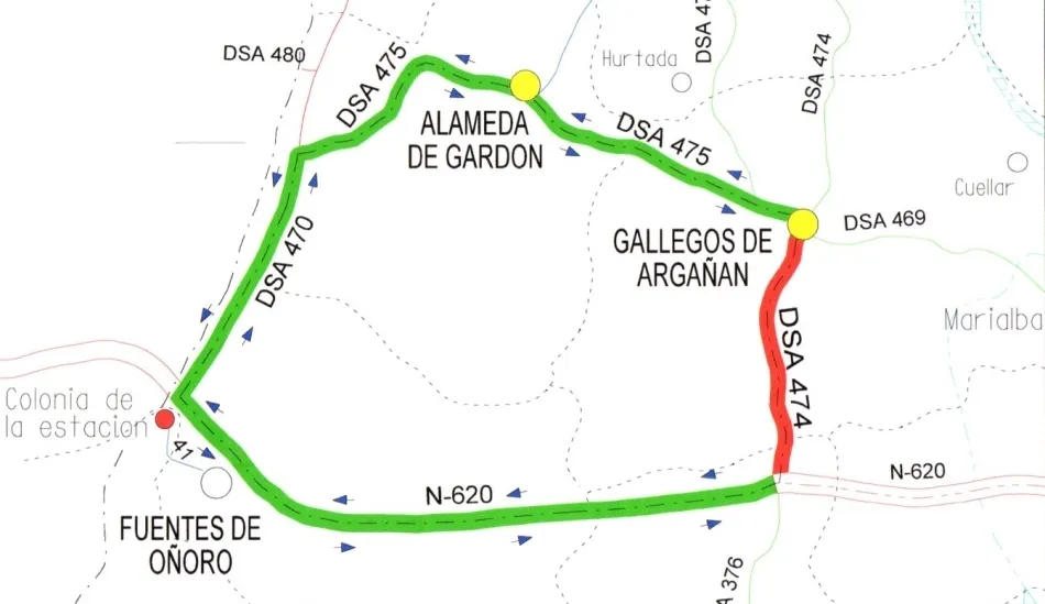 La carretera que lleva a Gallegos de Argañán estará cortada desde el miércoles  