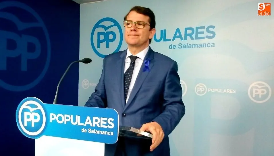 Alfonso Fernández Mañueco, presidente regional del PP, mostraba su contundente respaldo a las víctimas