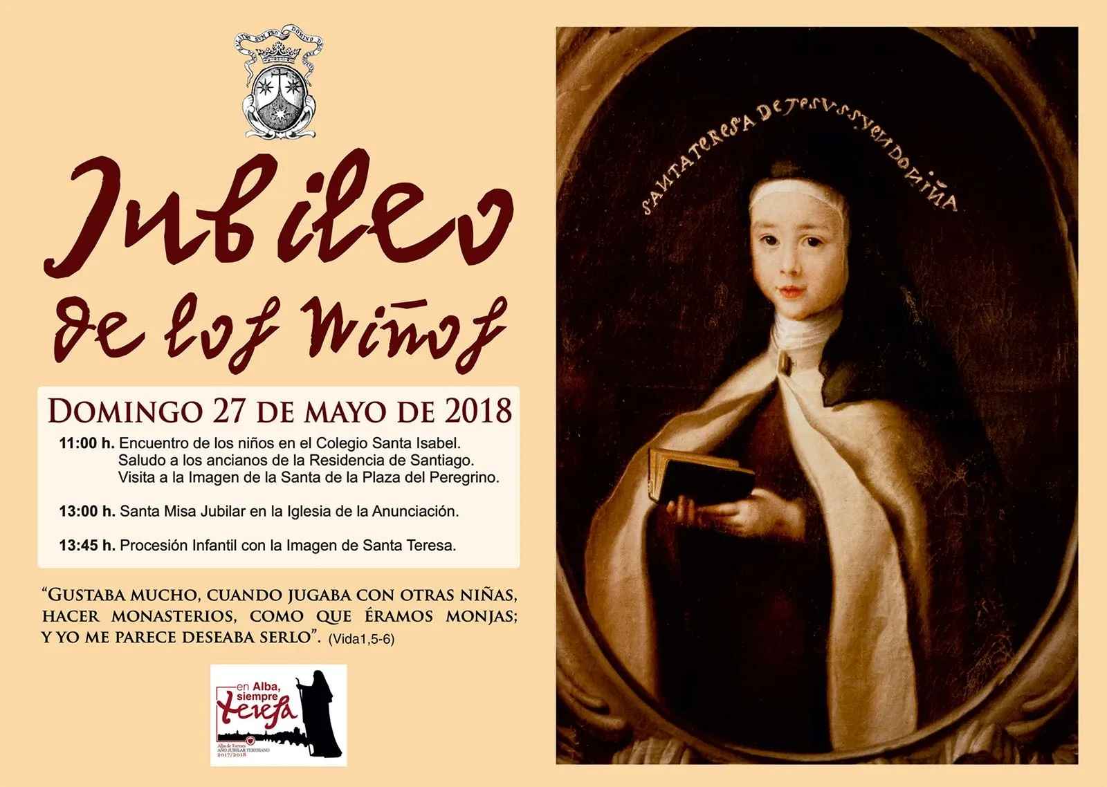 Jubileo de los Niños por el Año Jubilar Teresiano