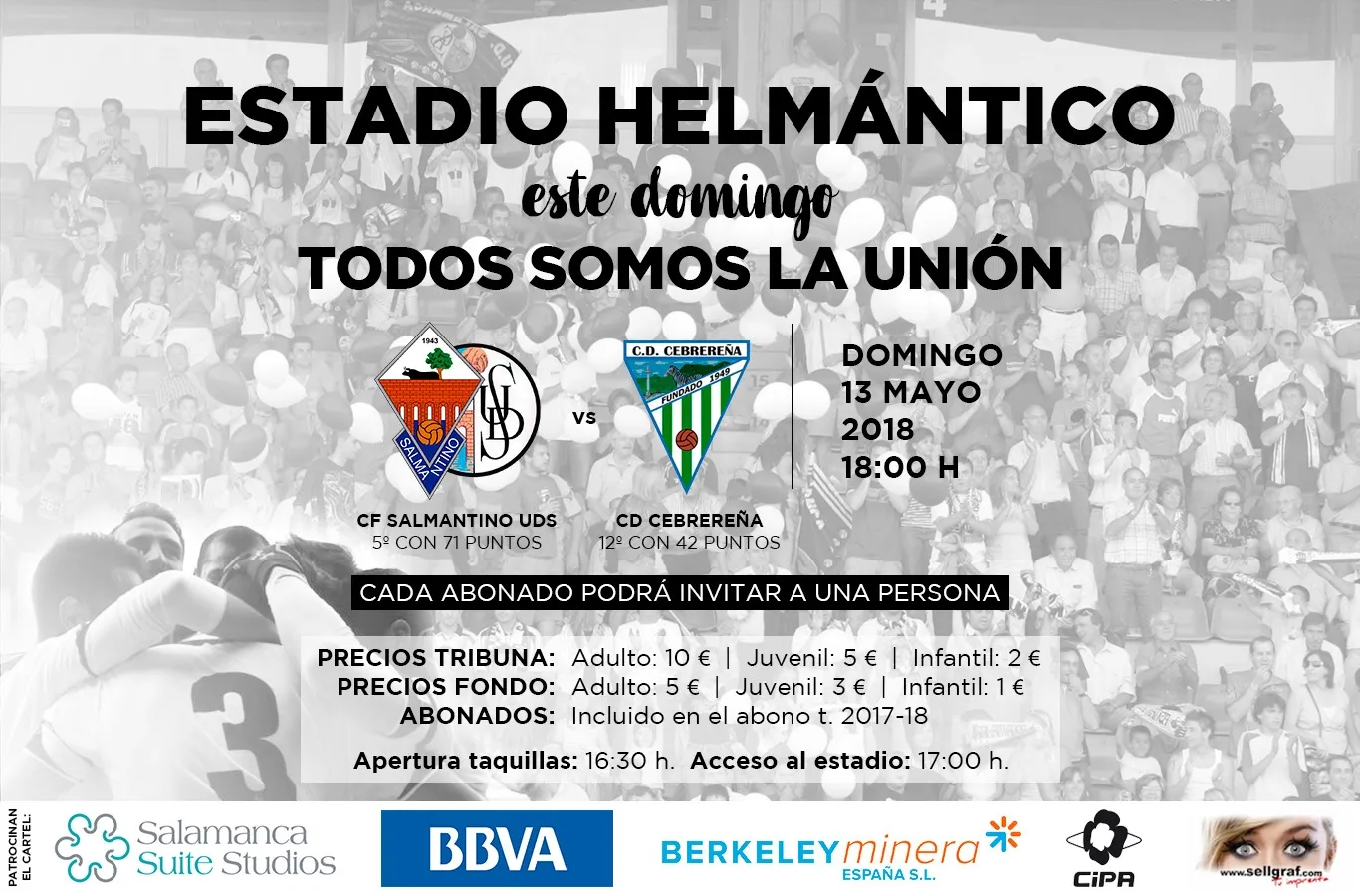 Foto 2 - El CF Salmantino UDS busca el apoyo de la grada para su &uacute;ltimo partido de la liga regular  