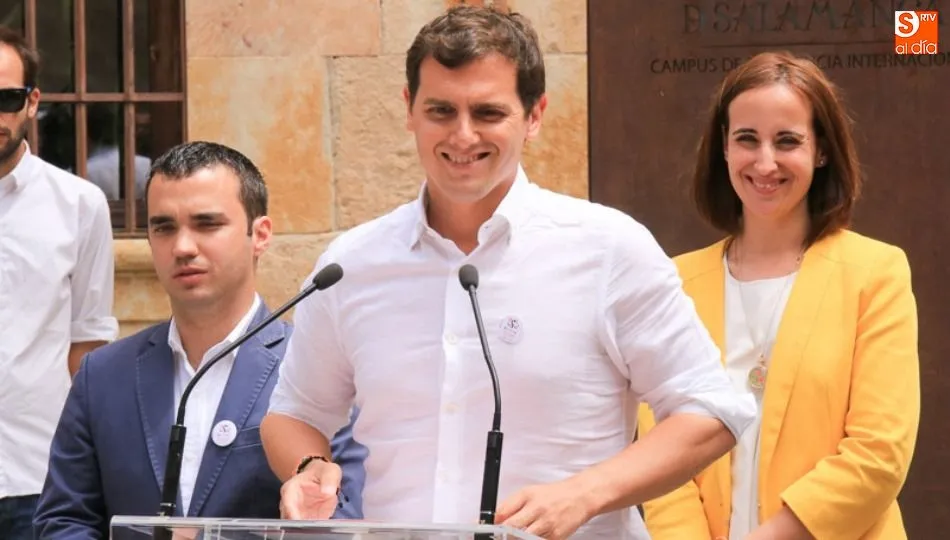 Albert Rivera, líder de Ciudadanos, en una de sus visitas a Salamanca