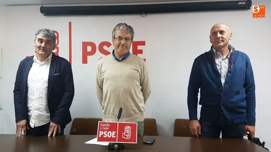 Alfonso Buenaventura, Fernando Rubio y José Luis Varas, alcaldes de San Martín del Castañar, Juzbado y Robleda respectivamente