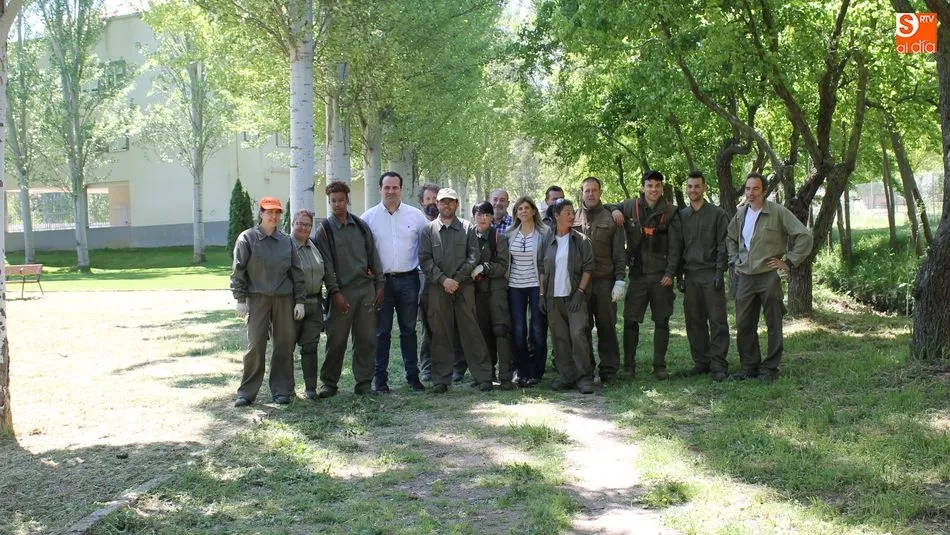David Mingo y Chabela de la Torre, junto a los alumnos y equipo técnico