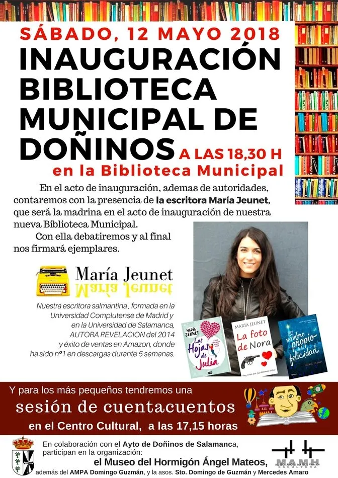 Foto 2 - La escritora Mar&iacute;a Jeunet participa este s&aacute;bado en la inauguraci&oacute;n de la biblioteca municipal  