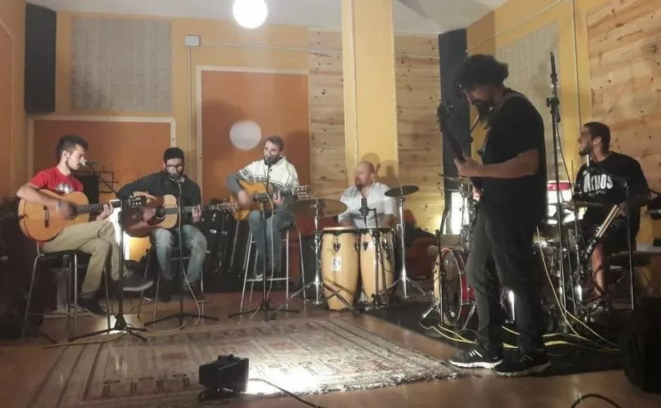 Arapajoe en el estudio de grabación